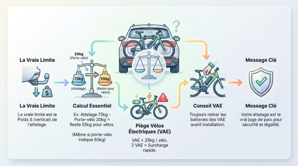 Infographie complète de la charge maximale porte-vélo